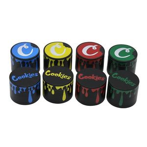 UV Cookies Motif Alliage D'aluminium Herb Grinder Accessoires 4 Pièces Couches 50mm Pipe Tabac Smasher Crusher Coloré Grinders Prix Usine