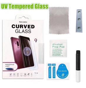 UV Gebogen Screen Protectors Voor Samsung S21 S20 Plus Note 20 Ultra S10 3D 5D Gehard Glas Slanke Telefoon Front film8631966