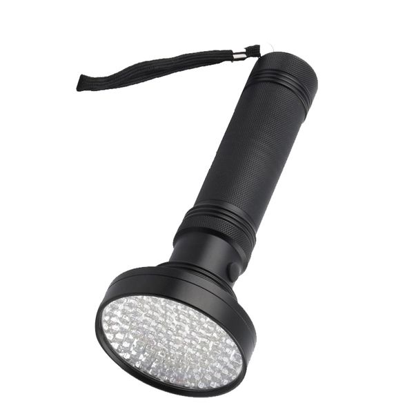 Lampe de poche UV lumière noire 100 LED 395 nM torches détecteur de lumière noire ultraviolette pour les taches d'urine de chien et les punaises de lit crestech