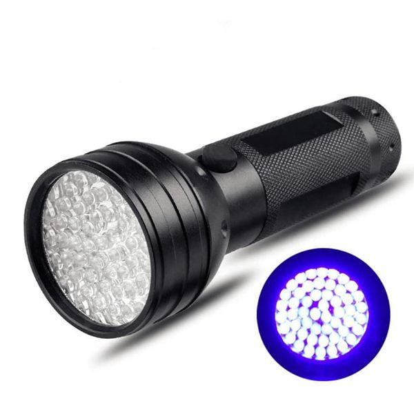 Lampe de poche UV Torches à lumière noire Lampes UV 51 LED correspondant à l'éliminateur d'odeurs d'animaux de compagnie Détecteurs d'urine pour animaux de compagnie à lumière noire ultraviolette usalight