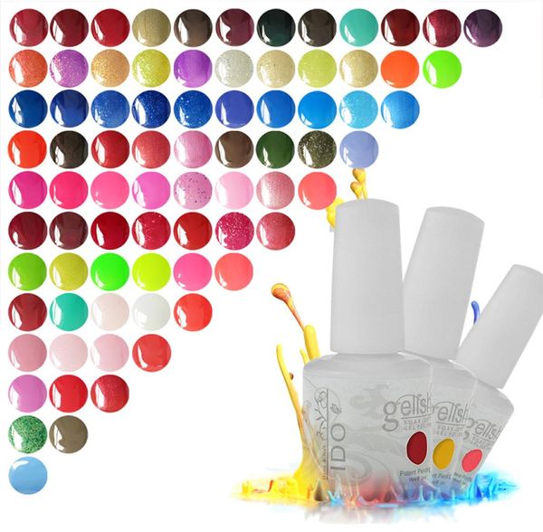 Polpo de gel UV IDO Gelish 6pcslot 299 colores Arte de alta calidad lámpara LED Base Coat Coat Politación de uñas Gel1084400
