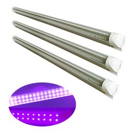 UV LED Blacklight Bar AC 85V-265V 1ft 2ft 3ft 4ft 5ft 6ft 8ft T8 Integrated Bulb Glow in the Dark Party Supplies for Fluorescent Poster en Party Christmas Crestech