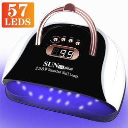 Lámpara UV LED para secador de uñas con sensor automático 57 LED Lámpara de gel para uñas con 4 ajustes de temporizador Lámpara de manicura profesional 220121