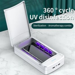 Boîte de désinfectant à lumière UV Désinfectant pour masque de téléphone UV Stérilisateur UVC pour smartphone Tue 99 à 9 % des germes et des bactéries234o