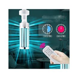 Lumières UV 60W Uvc Germicide Led Bb 254Nm Lampe De Stérilisateur Accueil Hôpital Lumière De Désinfection Avec Minuterie À Distance 30Mins 60Mins Drop Deli Dhote