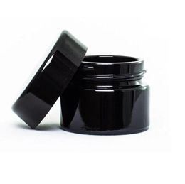 UV -bescherming Volledig zwart 5 ml Glas Crème Jars flessen Wax Dab Dry Herb Concentate Container SN39139572029