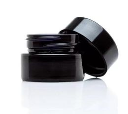 Protection UV noir complet 5 ml pots de crème en verre bouteille cire Dab récipient de concentré d'herbes sèches SN445