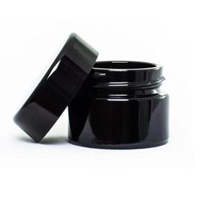 UV -bescherming Volledig zwart 5 ml Glas Cream Jars Flessen Wax Dab Dry Herb Concentraat Container SN39138784446