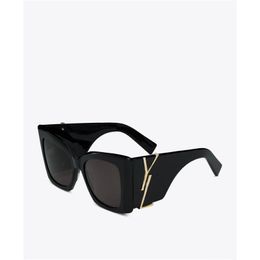UV-bescherming luxe zonnebril vierkante frame zonnebril kunststof brede benen uv-bestendig gafas de sol acetaat design esthetiek dames zonnebril letter PJ085 E23