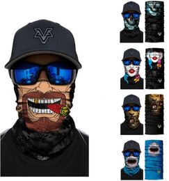 Protection UV Écarpe Men de pêche masques de pêche cyclistes de ski bandanas gaiter 3d crâne animal wolf face scharf scarf Balaclava1342988
