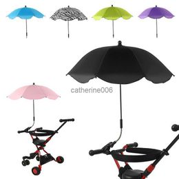 Protection UV Sunscree Rainproof Baby Umbrella Infant Poussette Cover Peut se plier librement Ne rouille pas Universal Poussette Accessoire L230625