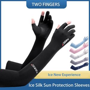 Manches de bras solaires UV hommes gants de cyclisme main manches longues couverture de bras de conduite été femme Cool Muff Protection solaire motocycliste 240321