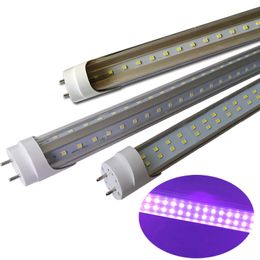 Luces UVA G13 T8 Tubo alimentado de doble extremo Lámparas de luz negra UVA 2 pies 3 pies 4 pies 5 pies Iluminación Luz de inundación LED ultravioleta G13 Lámpara de curado de gel UV LED bi-pin usalight