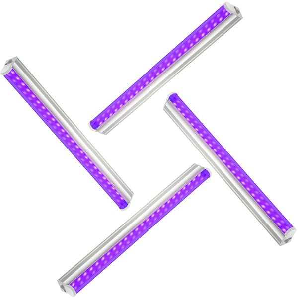 Lampes UVA T5 Tube intégré UVA Blacklight Lampes 1ft 2ft 3ft 4ft 5ft Éclairage Ultra Violet Projecteur LED pour Dance Party Blacklight Fishings Curing Bodys usalight