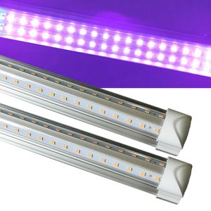 UVA Lights T8 Tube intégré UVA Blacklight Lampes 1ft 2ft 3ft 4ft 5ft 6ft 8ft Éclairage Ultra Violet LED Projecteur pour Dance Party Blacklight Body crestech