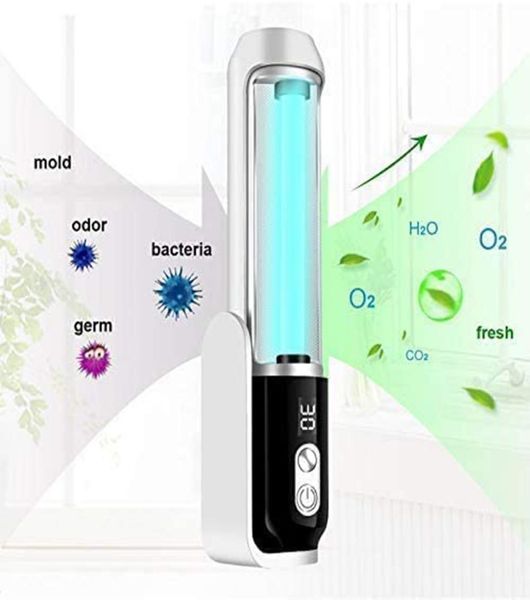 Desinfectante de luz UVC Lámpara de desinfección UV germicida portátil Tasa de esterilización de 99 Recargable con aire purificador para Trave6109207