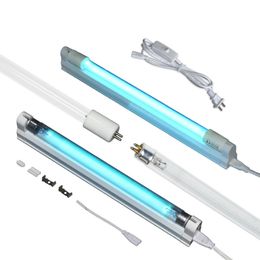 Lumière de tube UVC 110V 220V 4W 6W 8W avec ozone UVC Germicidal Light T5 Disinfection Tube Stérilisation UV Lampe pour l'hôpital
