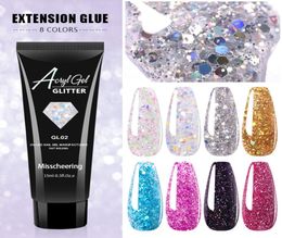 Gel ongle uvlé Manfacturer Fast Building Extension Glue poly gel polygel ongle étendue de paillettes Glue 30ml4130768