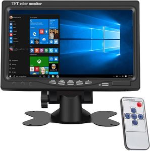 Uvusee Monitor HDMI pequeño de 7 pulgadas Monitor IPS portátil 1080P 1024x600 Altavoz incorporado Entrada HDMI VGA AV para juegos de PC Cámara CCTV Cámara de respaldo para vehículos-H702