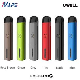 UWELL Caliburn G Pod-systeemkit 690mAh 15W met 2ml spoel Vervangbare podcartridge 2 luchtstromen voor DTL MTL Vaping Direct Button Driven