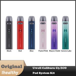 Kit système Uwell Caliburn G3 ECO Pod Capacité 2,5 ml Batterie 750 mAh Compatible avec le pod Caliburn G3 0,6 ohm/0,9 ohm Capable d'apporter du vapotage RDL/MTL