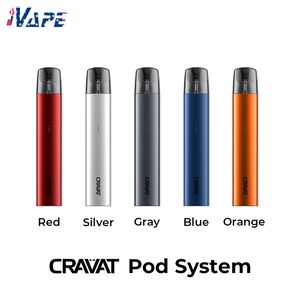 Uwell Cravat Pod System Kit 300mAh 9W con 1,5 ml de llenado lateral Cravat-Pod-Cartridge Integrado FeCrAl Meshed-H Bobina de 1.2ohm