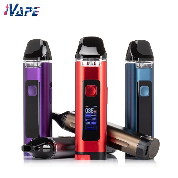 Uwell Crown D Pod Mod Kit 35W 1100mAh Écran TFT multifonctionnel de 0,96 pouces 5 modes de sortie Remplissage supérieur de 3 ml