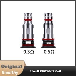 Bobine Uwell Crown X Coil 0,3 Ω/0,6 Ω adaptée au kit Crown X/cartouche Pod Augmentation de 66 % de la durée de vie de la bobine
