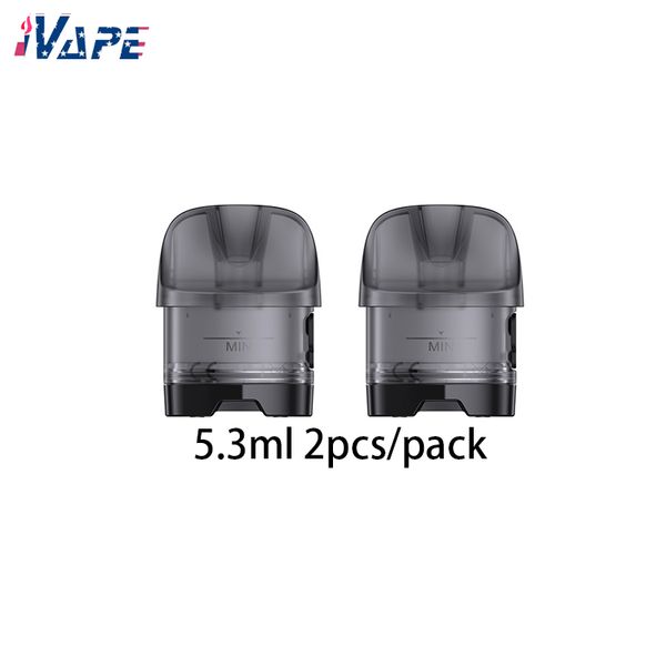 Uwell Crown X Cartucho de cápsula vacía Capacidad de 5,3 ml Sistema de llenado lateral Compatible con el kit Crown X y bobinas 2 piezas