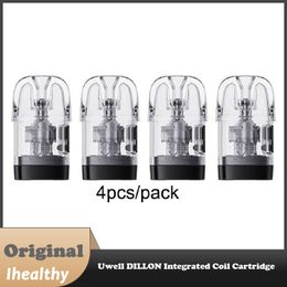 Cartouche de bobine intégrée Uwell DILLON Pod, remplissage latéral de 2,5 ml, cartouche de dosette maillée 0,6/0,9 ohm pour Kit Uwell Dillon EM Pod, 4 pièces/paquet