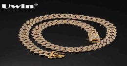 Uwin micro pavé 12 mm Slink Miami Colliers cubains Hiphop Mens Iced S Fashion Jewelry Drop 2201137891334