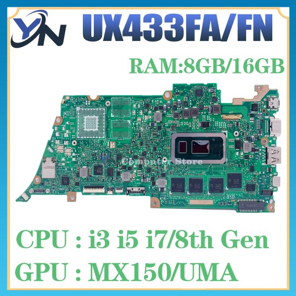UX433F pour ASUS ZENBOOK 13 UX433FN UX433FA UX433 OPTOPORT MARRIEUX MONDE MANED Board i3 i5 i7 8G / 16G-RAM MX150 / UMA TEST 100% OK
