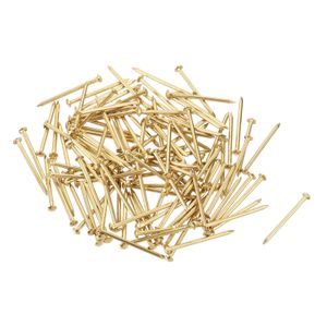 Uxcell, 120 Uds., pequeños clavos de latón de Hardware, 1,2mm x 20mmDxL para accesorios de cajas de madera DIY 240307