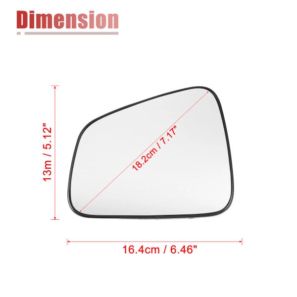 UXCELL RÉSEMPRIEUR DU DIREAU MIRMOIR CHAUFIR Verre avec support pour Chevrolet Trax Tracker