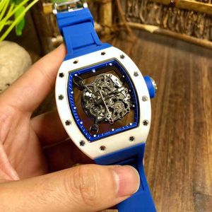 Uxury Watch Date Business Leisure Men's Full-automatisch mechanisch horloge rechthoekig keramisch uitgescholde gepersonaliseerde tape getij Lumineuze mode XF18