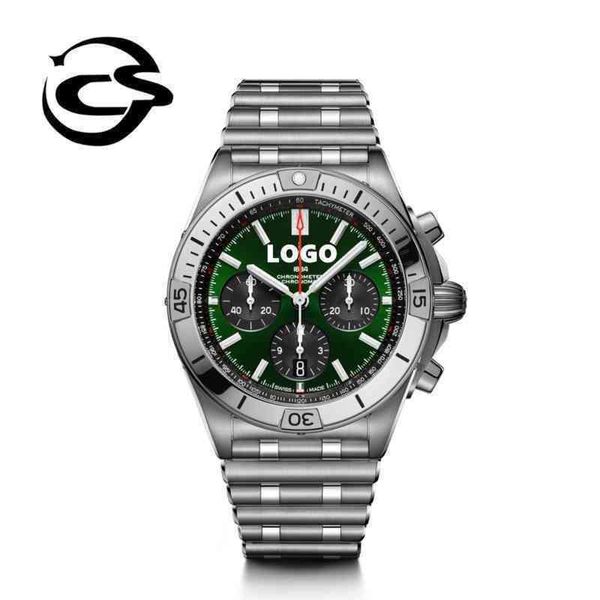 Reloj de lujo Fecha Gmt Marca de lujo mecánico es GF edición de fábrica B01 42 mm Asia 7750 movimiento multifunción verde especial