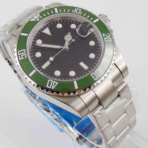 Uxury Watch Date GMT OLEX 40MM Zwart steriele wijzerplaat Sapphire Glass Bracelet Groene keramische ring NH35A Miyota 8215 Automatische beweging Heren Watch860C