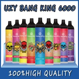 UZY Bang King 6000 Puffs 6k Cigarrillos electrónicos desechables Barras Bang Puff Mesh Coil Original Vape Bang king 6k Pluma 14 ml vapers desechables Cigarrillo electrónico recargable