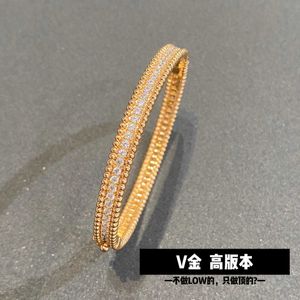 V-armband V Gold High Edition Ball Edge volledige diamanten armband Mi Gold Light luxe veelzijdige mode kralenarmband