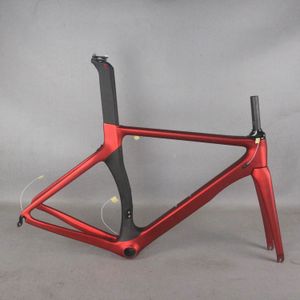 Aero Design Carbon Fiber Road Bike Frame TT-X2 V Brain Racing Bicycle BB386 Soporte de fondo Aceptar pintura
