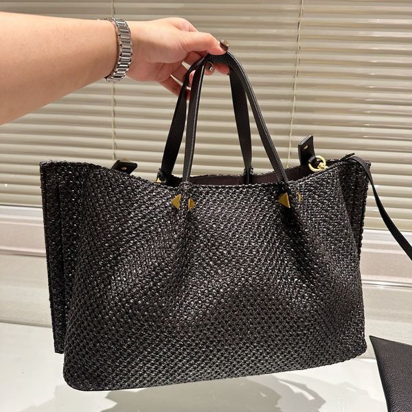 Bolso de mano Bolsos de lujo Diseñador de bolsos Bolsas de compras Gran capacidad Malla Hombro de mujer Bolsa de mensajero Bolso de cuero Monedero Moda Letra V Logo Totes Carteras