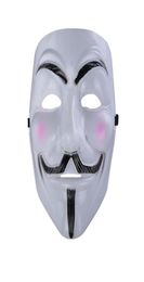 V de Vendetta Mask Anonymous Guy Fawkes Fancy Cool Costume Máscara de cosplay para fiestas Carnavales Talla única para la mayoría de adolescentes y adultos9731342