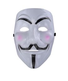 V de Vendetta Mask Anonymous Guy Fawkes Fancy Cool Costume Máscara de cosplay para fiestas Carnavales Talla única para la mayoría de adolescentes y adultos 3965019