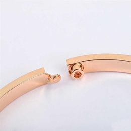 V Gold Material Charm Punk Band Bangle Bracelet avec diamant en deux couleurs plaqué pour les femmes Bijoux de mariage Gift AVEC BOX TIMP PS245K