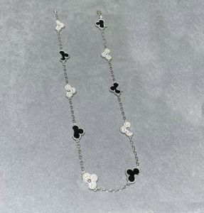 V goud materiaal Luxe kwaliteit vijf bloemen armband met steen en sprankelende diamant 10 stuks hanger ketting voor vrouwen verlovingssieraden hebben stempeldoos PS2106