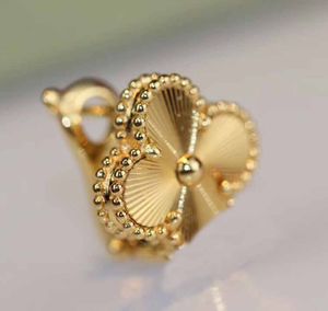 Boucles d'oreilles à clip en forme de fleur, matériau or V, qualité de luxe, 1.5cm, bijoux de mariage pour femmes, cadeau avec timbre spécial WEB 127