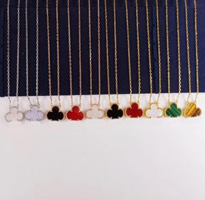 V Gouden materiaal luxe kwaliteit 15 cm bloem hanger met blauwe jade natuursteen ketting voor vrouwen bruiloft cadeau sieraden hebben doos s1659589