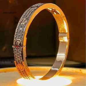 bracelet trèfle V High Card Home Wide Edition Sky Star pour femmes plaqué épais or rose mode lumière plein diamant Couple bracelet