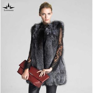 V-cou 5XL long faux vison épais plus taille gilet de fourrure manteau fourrure femme veste de haute qualité hiver chaud parka femmes renard vêtements d'extérieur Y0829