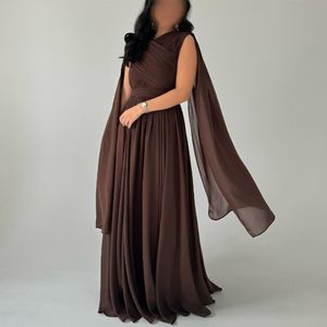 V Nek avondjurken lang een lijn formele feestjurk elegante chiffon prom jurk voor bruiloft